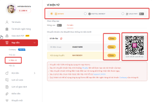 Phương pháp nạp tiền may88  thông qua ví Momo